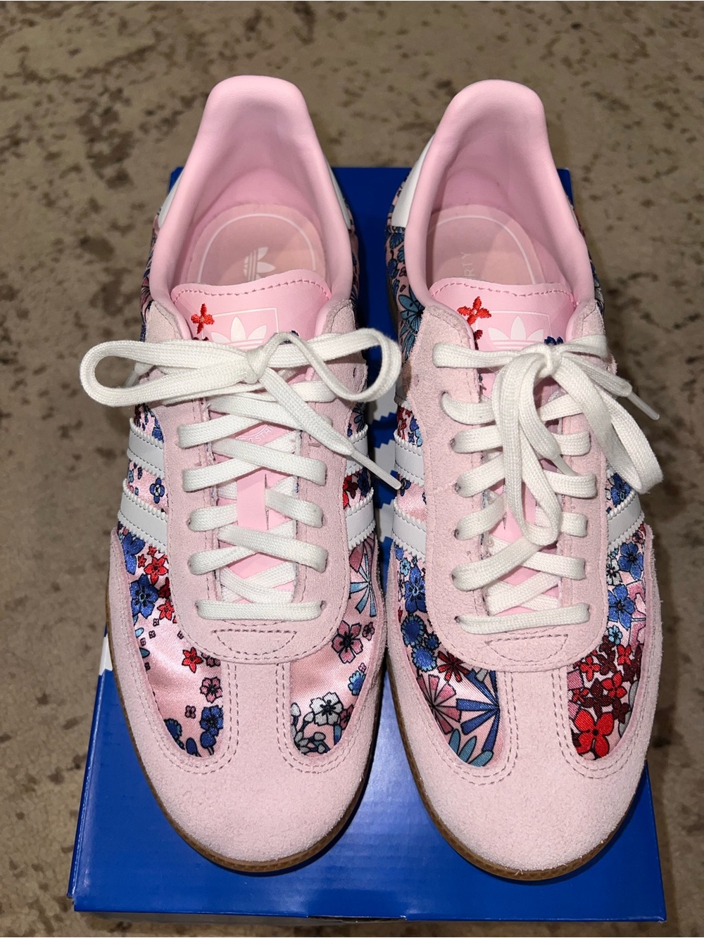 Adidas Liberty London Pink Floral Sneakers - size 8.5 - Picture 2 of 10